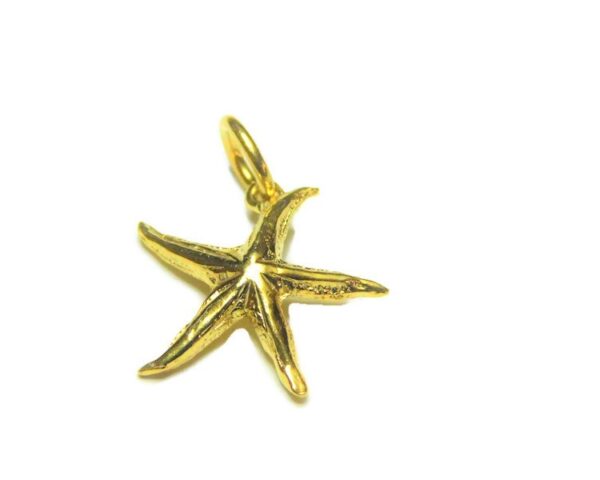 Star Fish Pendant Charm 14k Yellow Gold