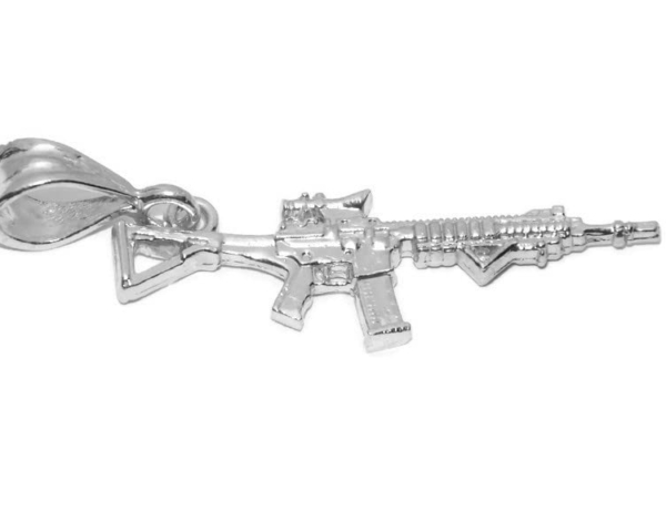 Sterling Silver .925 VZ-58 Modernized Rifle Charm Pendant