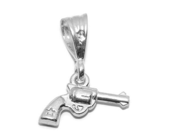 Sterling Silver .925 S&W 23 .38-44 Revolver Charm Pendant.