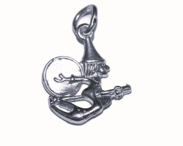 Flying Witch Charm Pendant .925 Sterling Silver