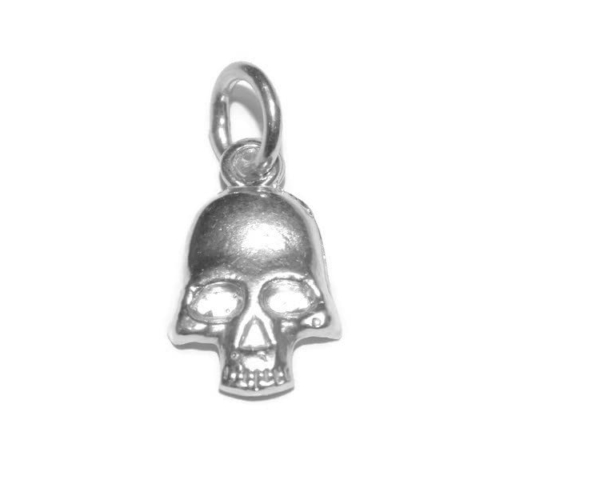 Skull # 12 Charm Pendant .925 Sterling Silver
