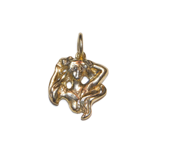 14k Yellow Gold Sailor Moon Pendant Charm