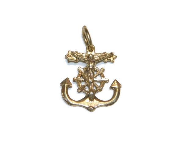 Anchor Medium Pendant 14k Yellow Gold