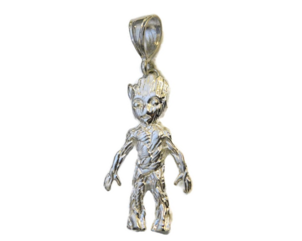 3D GROOT Pendant Charm .925 Sterling Silver