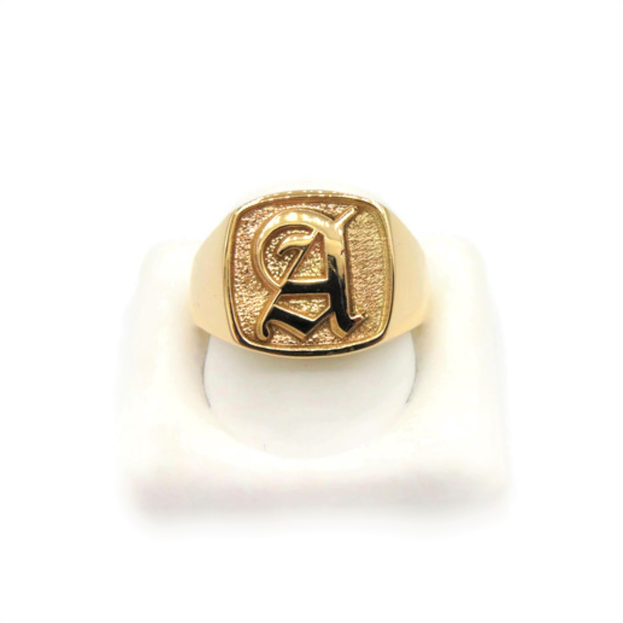 14K GOLD ONYX LETTER R INITIAL NUGGET RING SIZE GP 8 9 10 11 12 13 | eBay