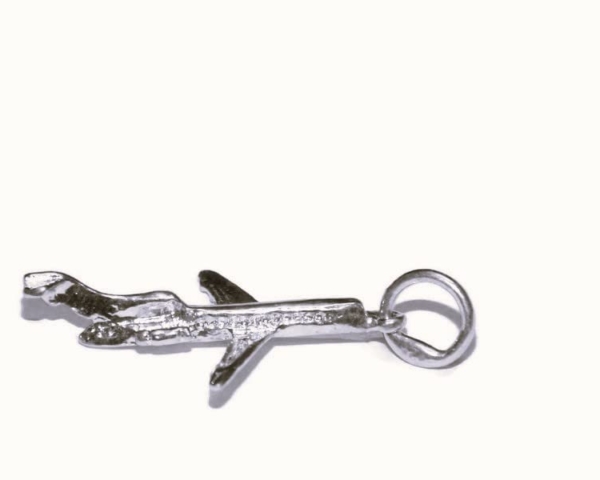 Airplane Charm Pendant.925 Sterling Silver
