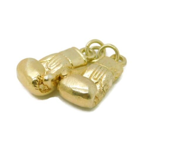 Boxing Gloves Charm Pendant 14k Yellow Gold