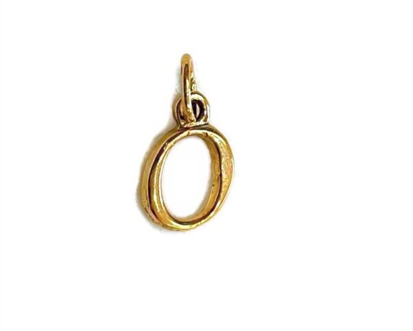 Initial Letter O Charm Pendant Yellow Gold!!