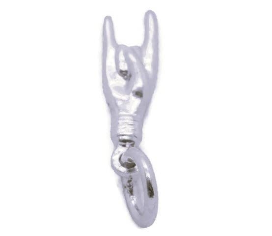 I Love You Hand Gesture Charm Pendant .925 Sterling Silver