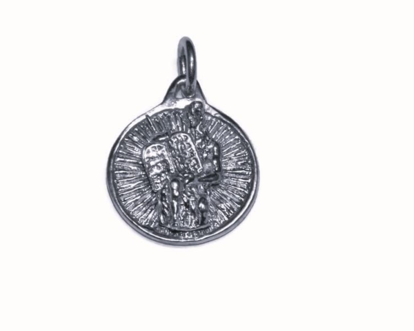 Moses with 10 Commandments Medallion .925 Sterling Silver