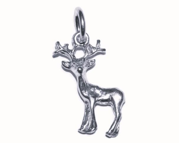 Small Buck.925 Sterling Silver Charm Pendant