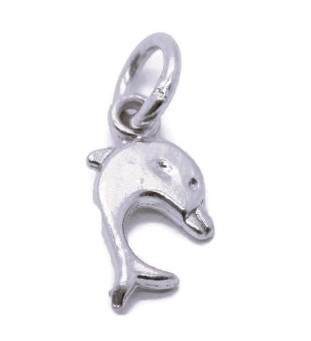 Cute Dolphin Charm Pendant .925 Sterling Silver