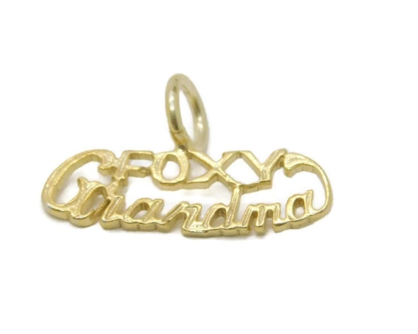 Foxy Grandma Charm Pendant 14k Yellow Gold