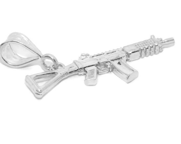 Sterling Silver .925 G3 6C Rifle Charm Pendant
