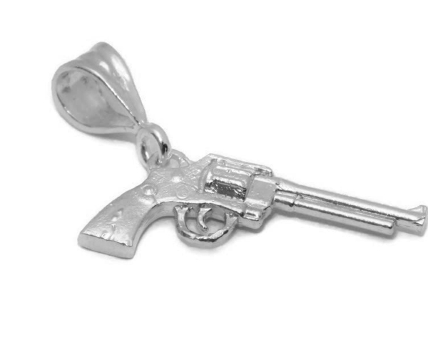 Sterling Silver .925 S&W 29-6 44MAG-Revolver Charm Pendant.