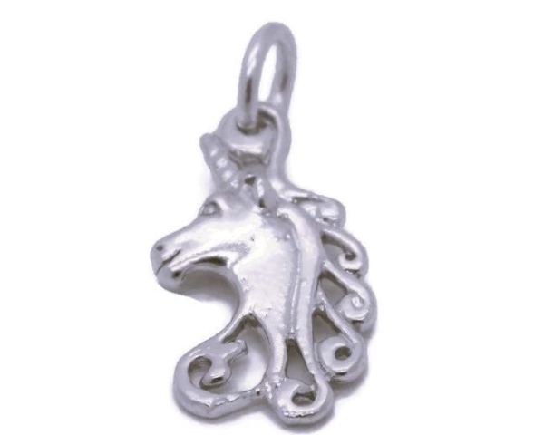 Dreamy Unicorn Charm Pendant .925 Sterling Silver
