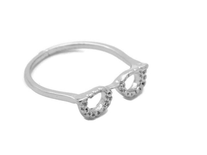 Glasses Frame Ring .925 Sterling Silver