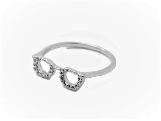 Glasses Frame Ring .925 Sterling Silver - Image 2