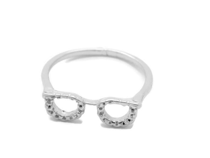 Glasses Frame Ring .925 Sterling Silver - Image 3