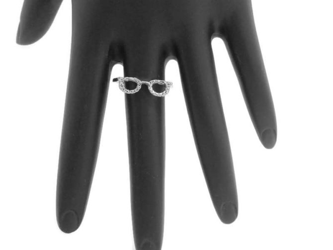 Glasses Frame Ring .925 Sterling Silver - Image 6