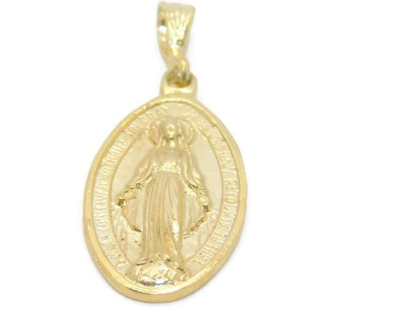 St. Catherine Laboure & the Miraculous Medal 14k Yellow Gold