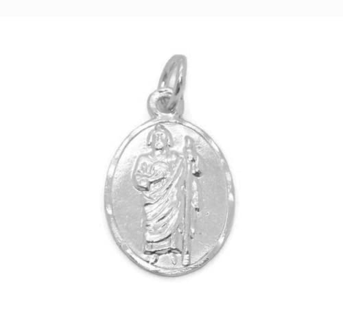 Saint Jude (San Judas Tadeo) Medal .925 Sterling Silver