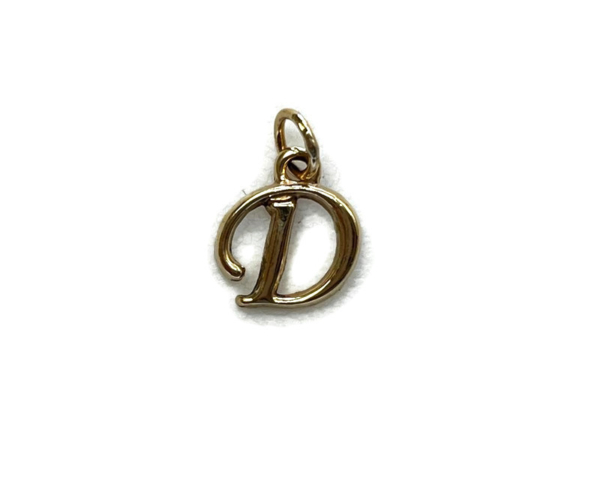 Initial Letter D Charm Pendant Yellow Gold!!