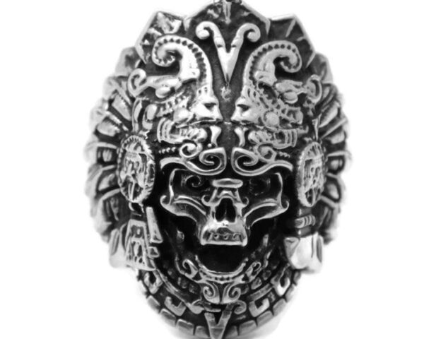 NEW!!! Aztec Skull Ring .925 Sterling Silver!!