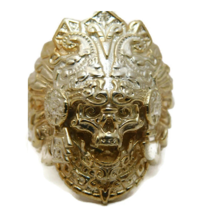 Aztec Skull Ring Yellow Gold!! NEW!!! - Image 6