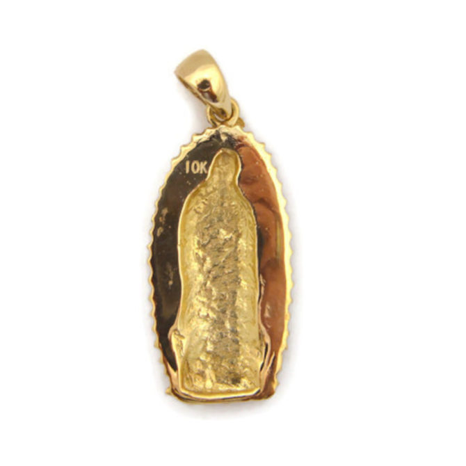 Virgin Mary (Virgen de Guadalupe) Pendant Yellow Gold - Image 2