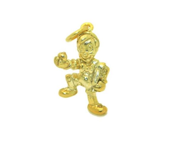 Pinocchio Charm Pendant 14k Yellow Gold