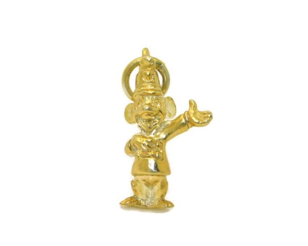 Timothy Q. Mouse Charm Pendant 14k Yellow Gold