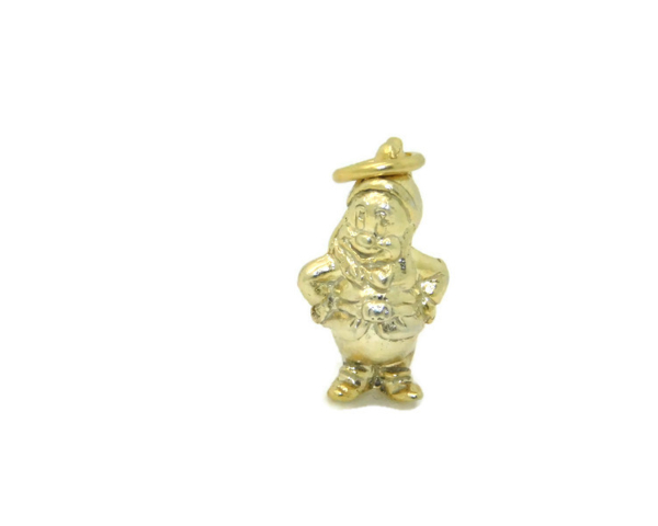 Happy Seven Dwarfs Charm Pendant 14k Yellow Gold