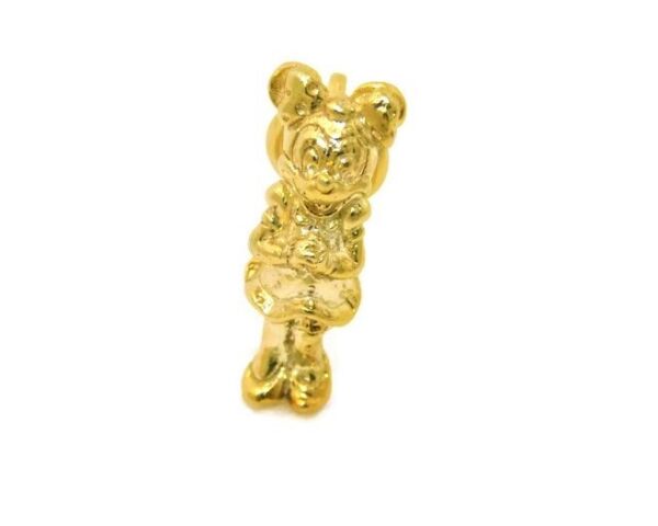 Minnie Mouse Charm Pendant 14k Yellow Gold.
