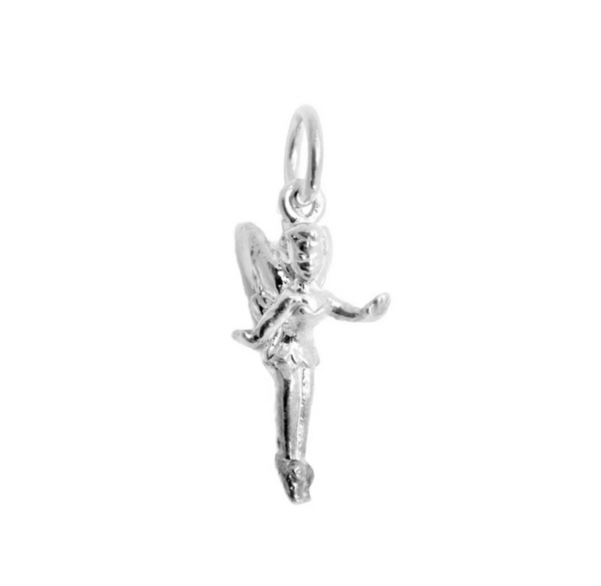 Tinker Bell Charm Pendant .925 Sterling Silver