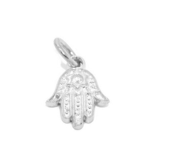 Hamsa Hand Charm Pendant .925 Sterling Silver