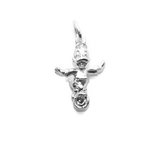 Huey on a Unicycle Charm Pendant .925 Sterling Silver
