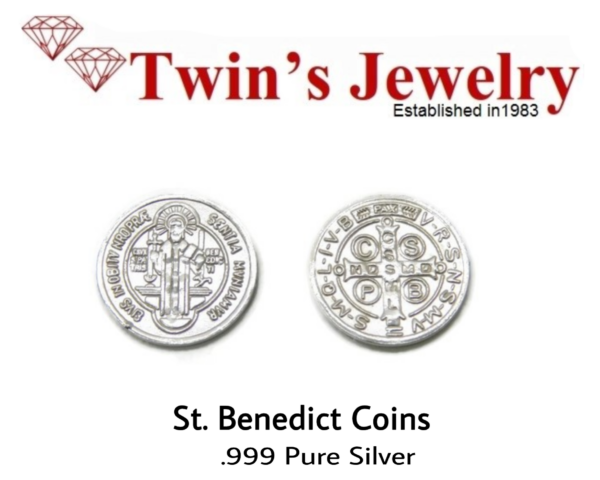 Pure Silver .999 Set of 2 St. Benedict Coins