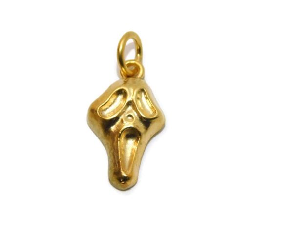 Scream Mask Charm Pendant 14k Yellow Gold