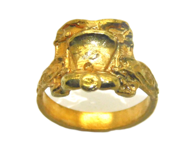 14K Yellow Gold Toddler Saddle Ring