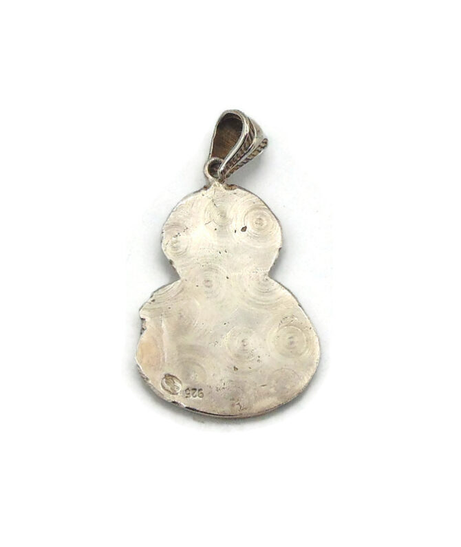 Jesus Sacred Heart (Sagrado Corazon) Pendant with d/ cut curb chain Sterling Silver!! - Image 3