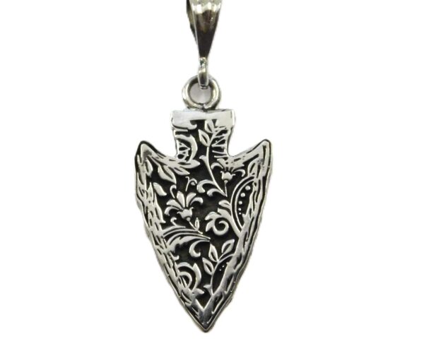 Arrow Head Charm Pendant .925 Sterling Silver