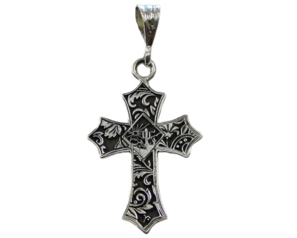 Cross Charm Pendant .925 Sterling Silver