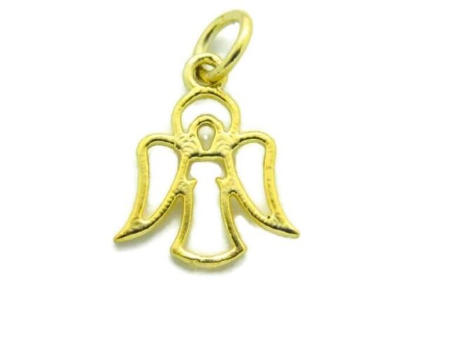 Angel Sillouete Charm Pendant 14k Yellow Gold