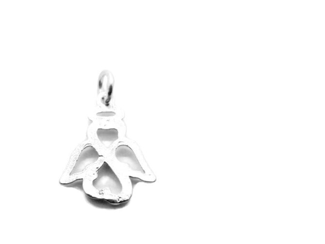 Medium Angel Charm Pendant .925 Sterling Silver - Image 3