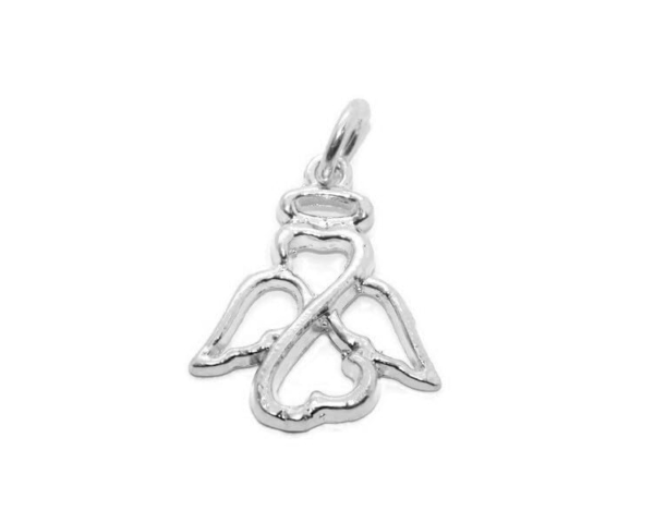 Medium Angel Charm Pendant .925 Sterling Silver