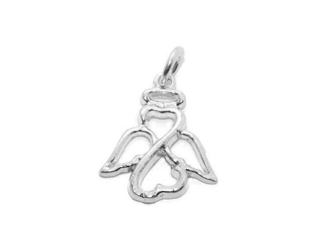 Medium Angel Charm Pendant .925 Sterling Silver