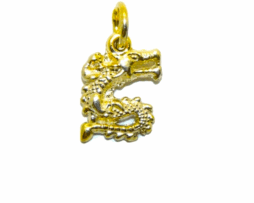 14K Dragon 5 Yellow Gold Pendant Charm