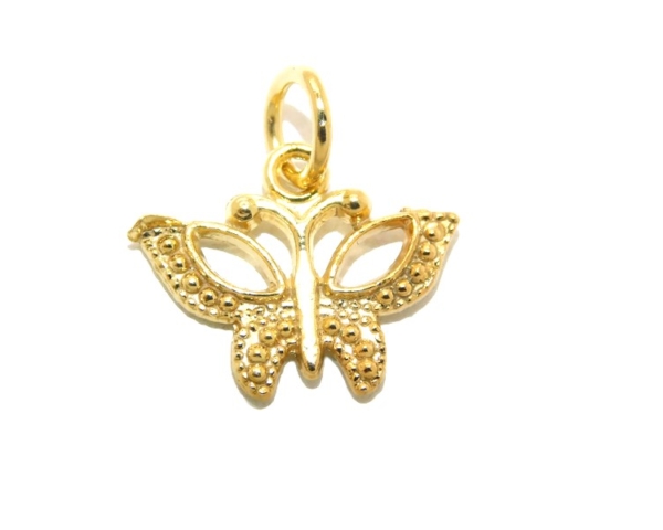 14K Butterfly #12 Yellow Gold Pendant Charm
