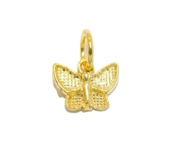 14K Butterfly #13 Yellow Gold Pendant Charm